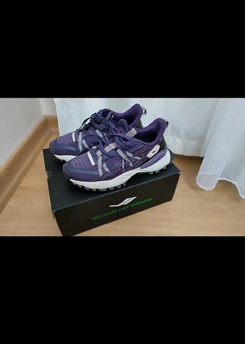 Mor Kadın Spor Ayakkabı Velcro Detaylı - Görsel 3