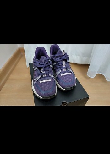 Mor Kadın Spor Ayakkabı Velcro Detaylı - Görsel 2