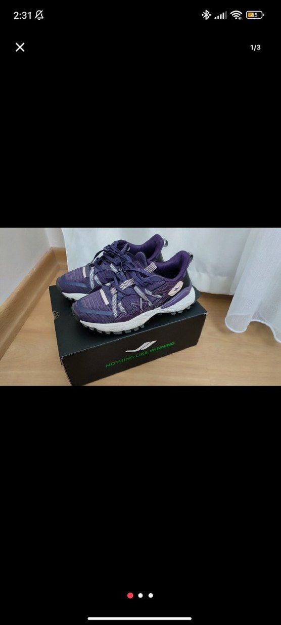 Mor Kadın Spor Ayakkabı Velcro Detaylı - Görsel 3