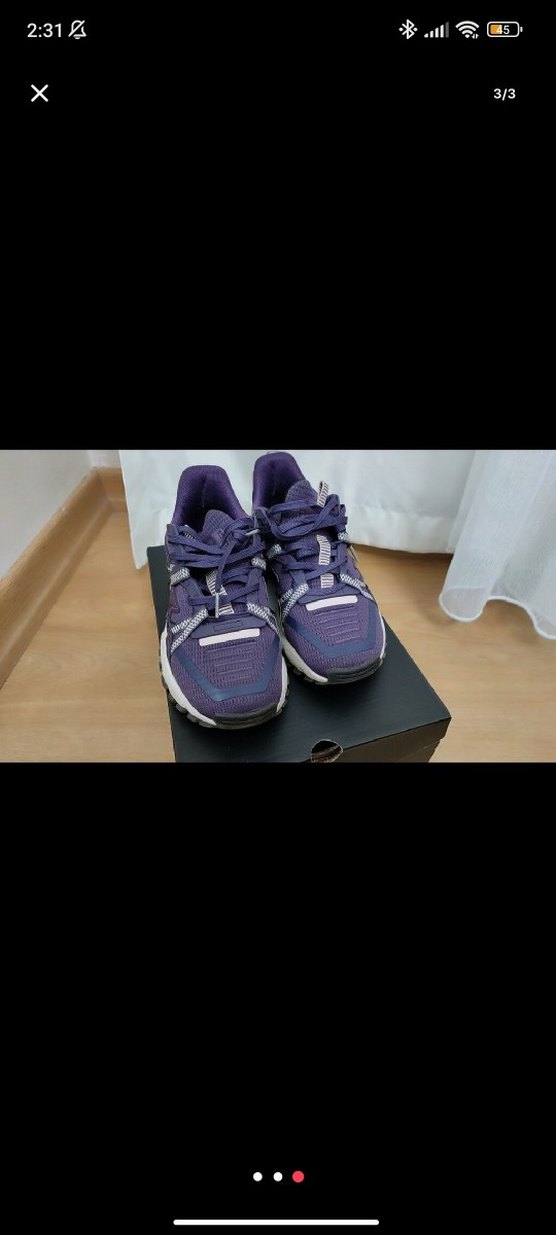 Mor Kadın Spor Ayakkabı Velcro Detaylı - Görsel 2