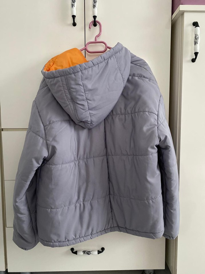 Kapüşonlu Fermuarlı Kadın Mont - Görsel 4