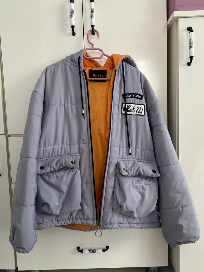 Kapüşonlu Fermuarlı Kadın Mont - Görsel 2