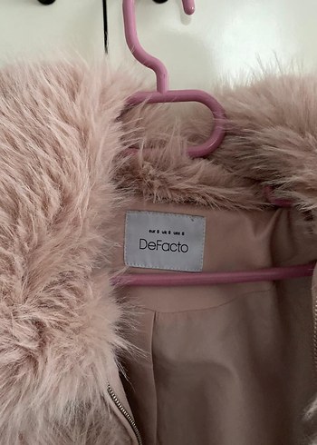 Pembe Kadın Peluş Detaylı Mont - Görsel 3