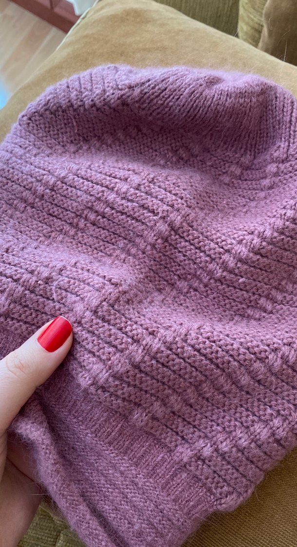 Pembe Örgü Kadın Bere - Görsel 2