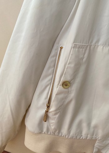 Beyaz Kadın Midi Boy Mont - Görsel 3