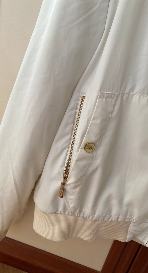 Beyaz Kadın Midi Boy Mont - Görsel 3