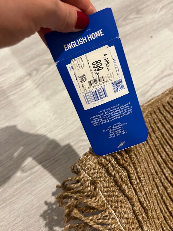 Kahverengi Bohem Tarzı Püsküllü Halı - Görsel 2