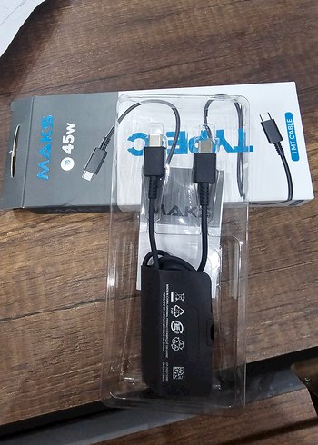 samsung orjinal MAKS 45W Type-C Şarj Kablosu 1 Metre Siyah - Görsel 3