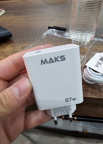 MAKS Premium 67W Type-C Hızlı Şarj Adaptörü + Kablo - Görsel 4