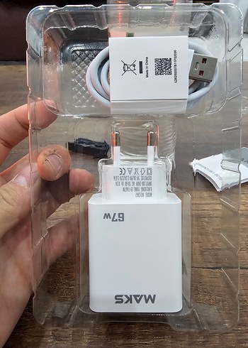 MAKS Premium 67W Type-C Hızlı Şarj Adaptörü + Kablo - Görsel 5