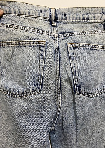 Yırtık Detaylı Gri Kadın Denim Pantolon - Görsel 5