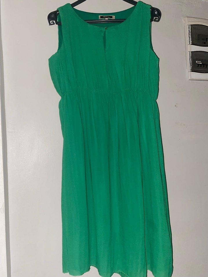 Yeşil Midi Hamile Elbisesi - Görsel 2