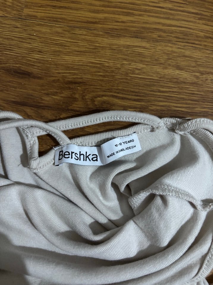 Bershka Krem Rengi Mini Elbise - Görsel 3