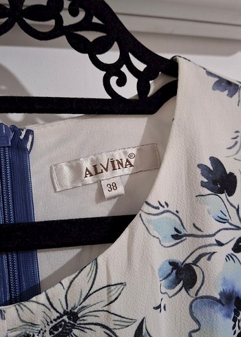 Mavi Bohem Uzun Kemerli Elbise - Görsel 2