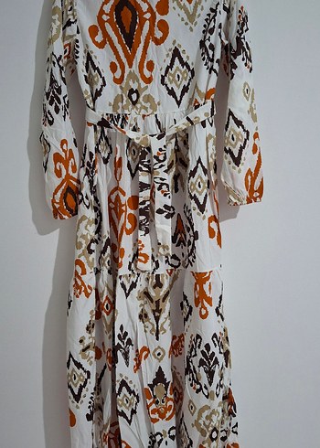 Bohem Çok Renkli Uzun Elbise - Görsel 2