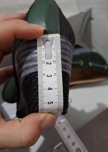 Yeşil Süet Dolgu Topuklu Kadın Ayakkabı - Görsel 4