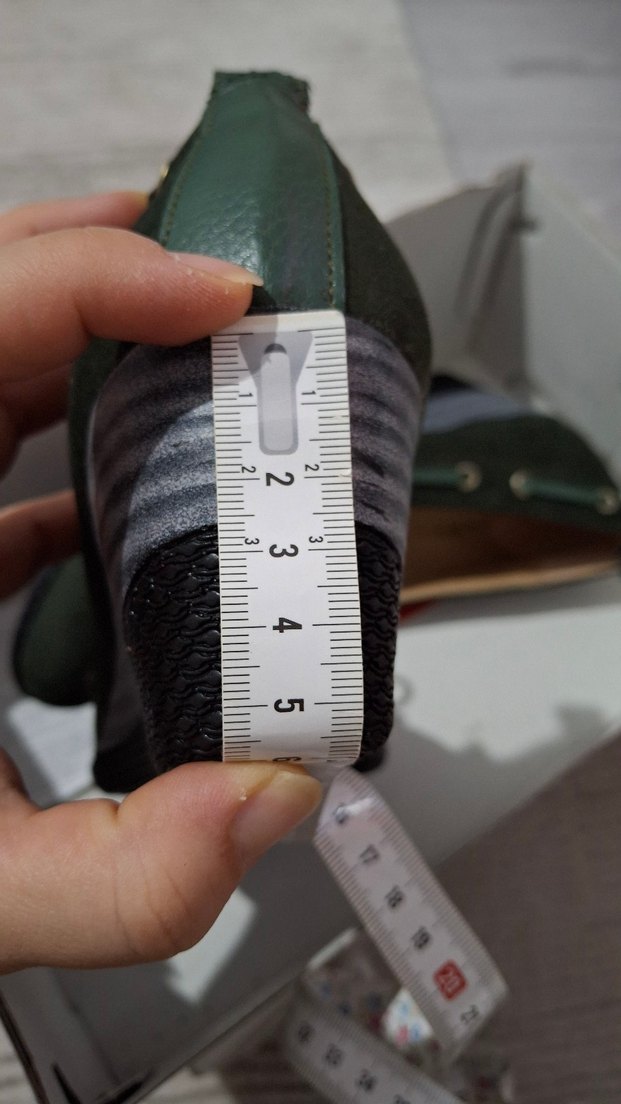 Yeşil Süet Dolgu Topuklu Kadın Ayakkabı - Görsel 4