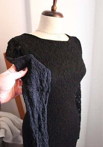 xl Beden Dantelli Elbise
