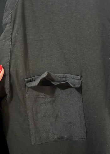 xxl Beden siyah Renk V Yaka Siyah Keten Kadın Bluz