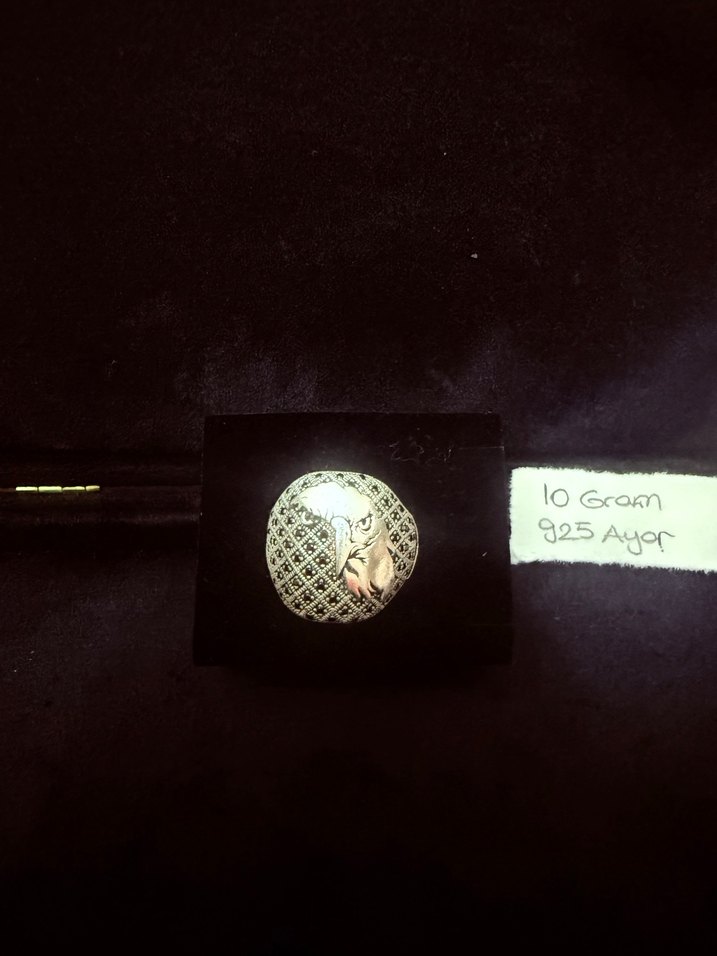 Vintage Erkek Rozeti, Koyu Altın Renk - Görsel 2