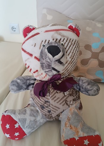 Gri Peluş Ayıcık Oyuncak - Görsel 3