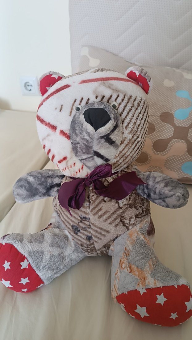 Gri Peluş Ayıcık Oyuncak - Görsel 2
