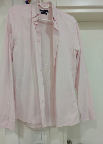 Düğmeli Pembe Erkek Gömlek - Görsel 3