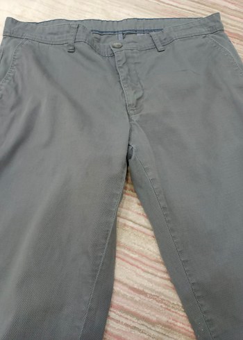 Gri Düğmeli Erkek Denim Pantolon - Görsel 3