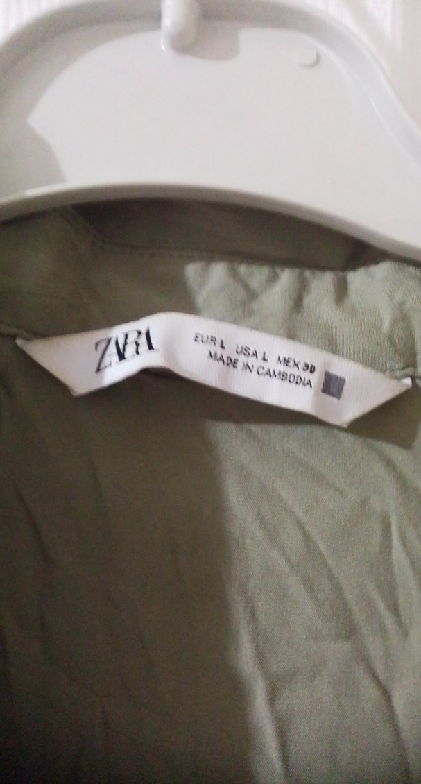 Bej Keten Uzun Elbise, Kısa Kollu, Salaş Kesim - Görsel 4