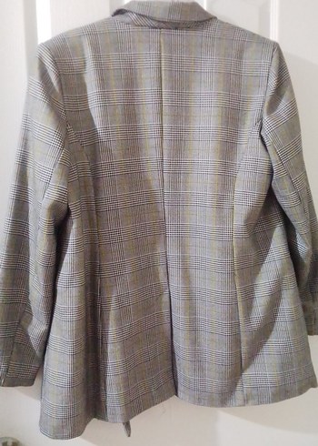 Gri Düğmeli Kadın Blazer Ceket - Görsel 3