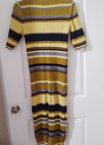 Çizgili Bohem Kadın Uzun Elbise - Görsel 4