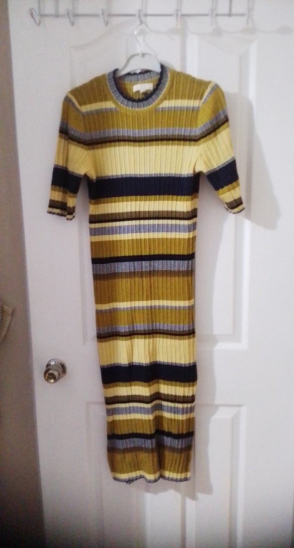 Çizgili Bohem Kadın Uzun Elbise - Görsel 2