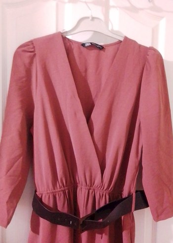 Klasik Şıklık Pembe Uzun Tulum - Görsel 3