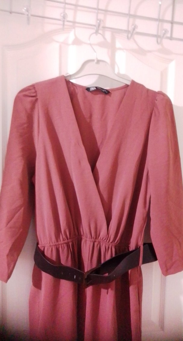 Klasik Şıklık Pembe Uzun Tulum - Görsel 3