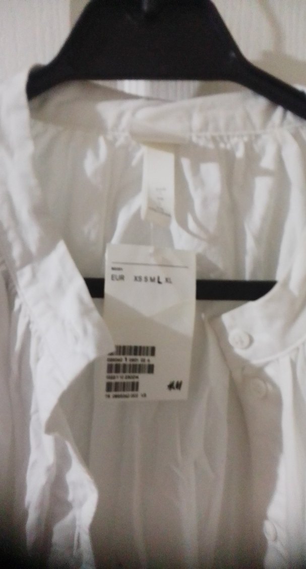 Beyaz Keten Uzun Salaş Elbise - Görsel 4