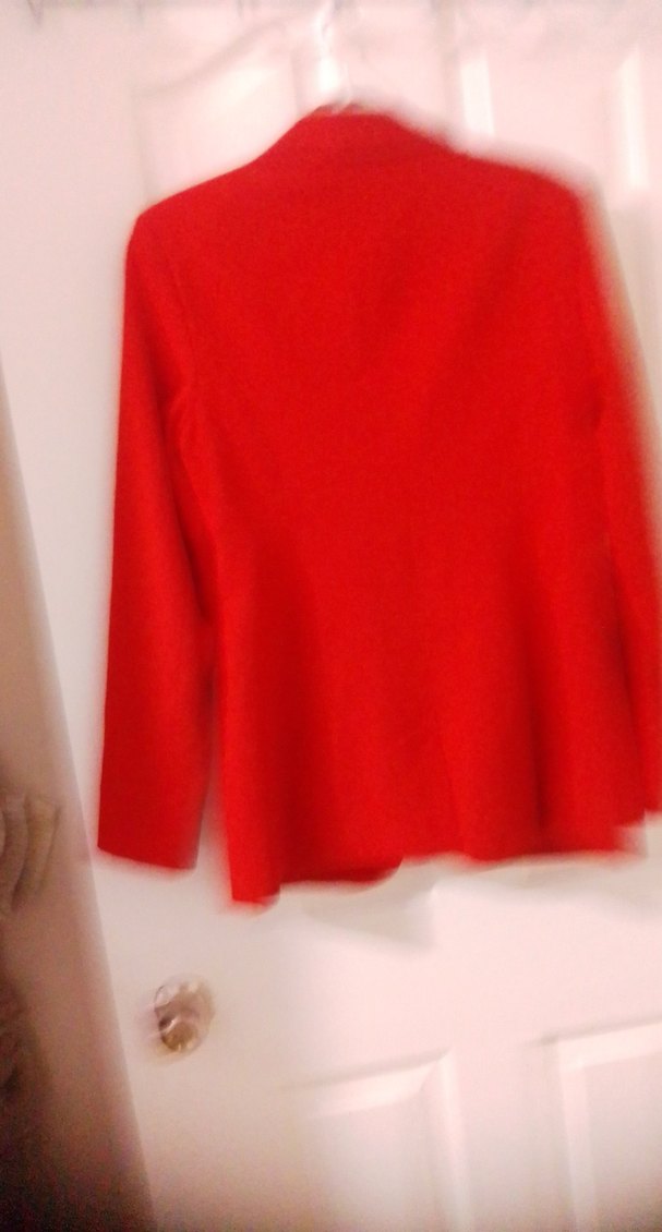 Düğmeli Kırmızı Kadın Blazer Ceket - Görsel 4