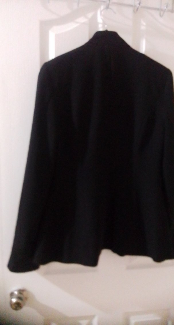 Düğmeli Siyah Süet Kadın Blazer - Görsel 5