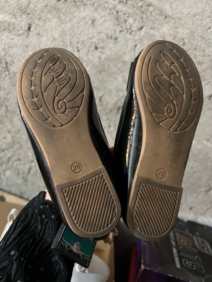 Kız Çocuk Siyah Yılan Desenli Tokalı Babet - Görsel 3