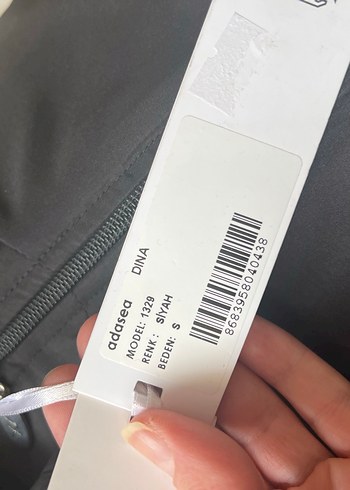 Adasea 1329 Paraşüt Kumaş Siyah Tesettür Mayo - Görsel 2