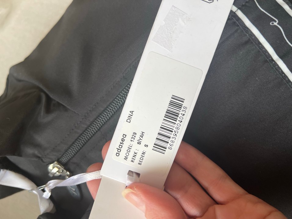 Adasea 1329 Paraşüt Kumaş Siyah Tesettür Mayo - Görsel 2
