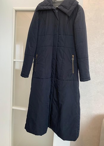 Ghisa Gri Kadın Midi Kışlık Fermuarlı Ceket - Görsel 2