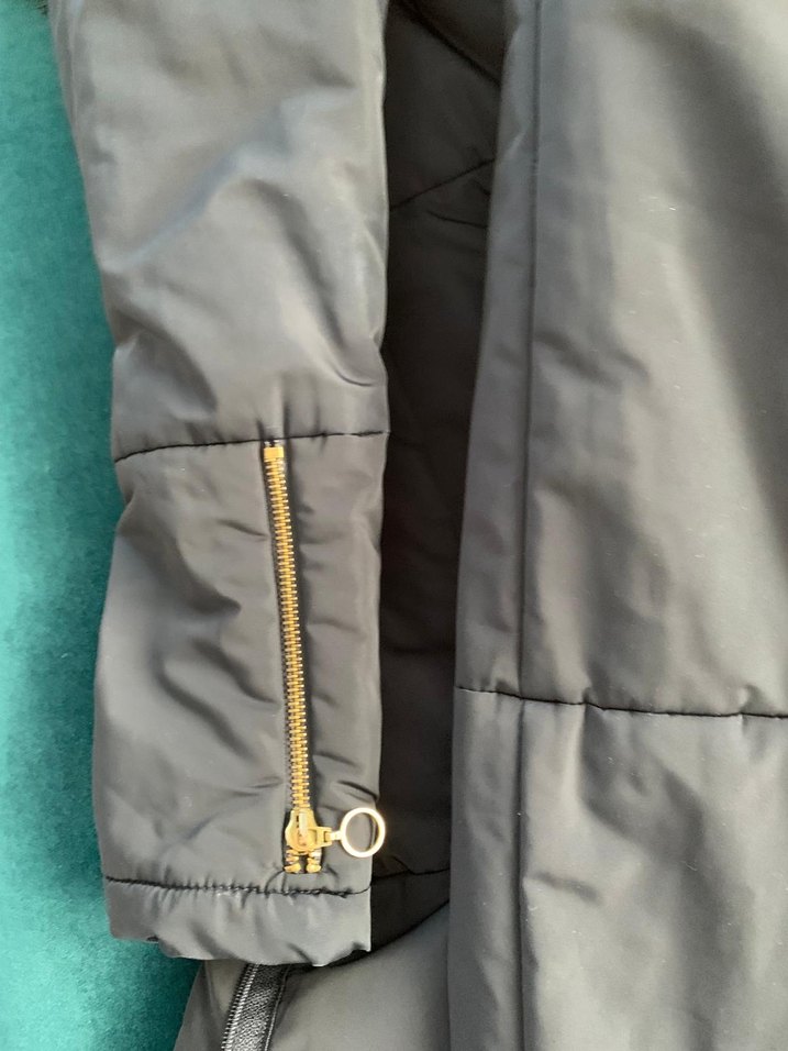 Ghisa Gri Kadın Midi Kışlık Fermuarlı Ceket - Görsel 4