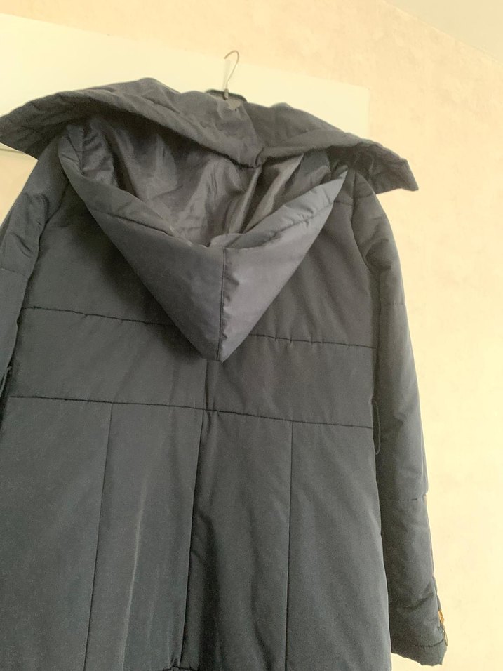 Ghisa Gri Kadın Midi Kışlık Fermuarlı Ceket - Görsel 3