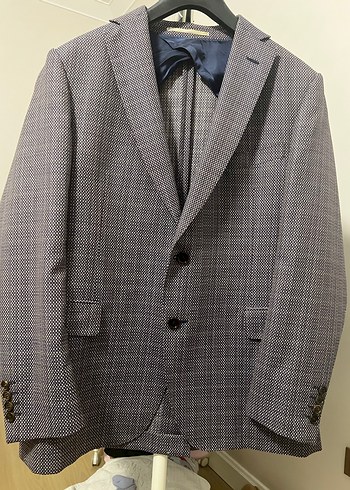 Gri Ekose Erkek Takım Elbise Ceket - Görsel 7
