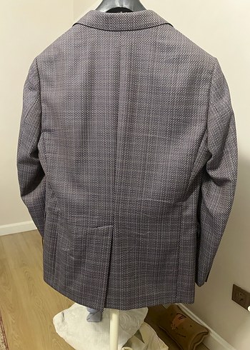 Gri Ekose Erkek Takım Elbise Ceket - Görsel 6