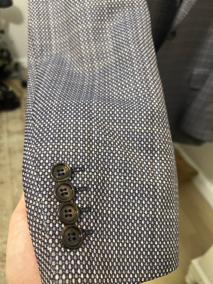 Gri Ekose Erkek Takım Elbise Ceket - Görsel 4