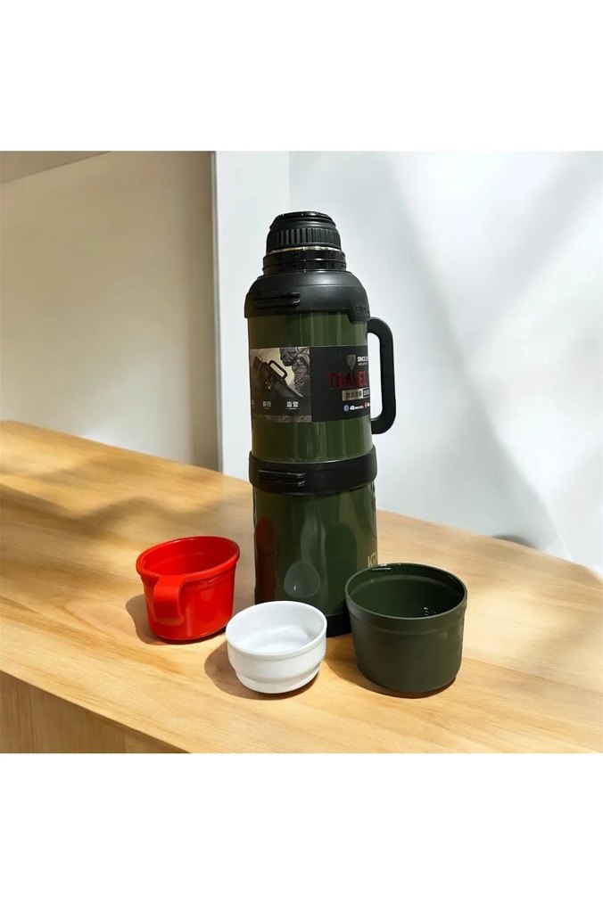 TRAVEL 4 LİTRE AİLE TERMOSU (YEŞİL) - Görsel 2