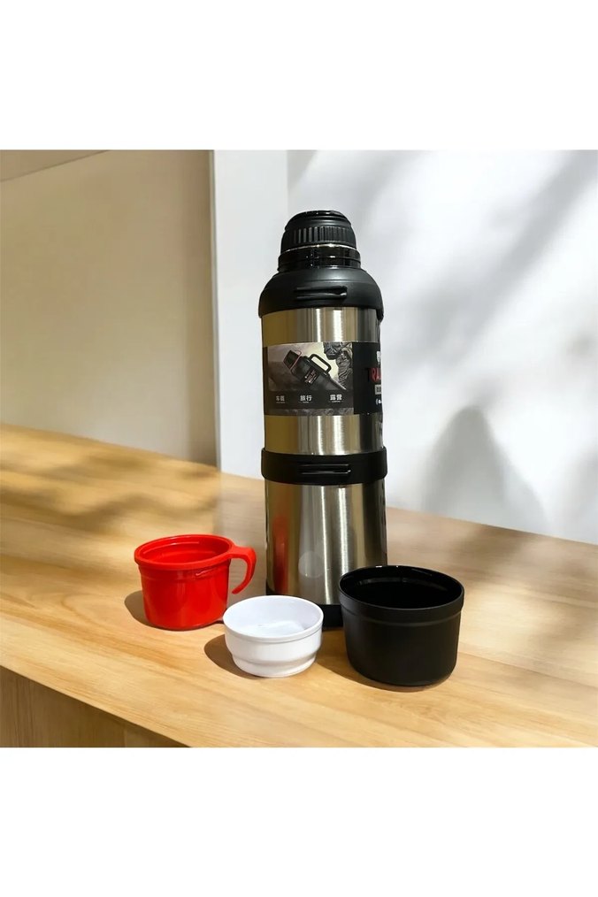 TRAVEL 4 LİTRE AİLE TERMOS (GRİ) - Görsel 2