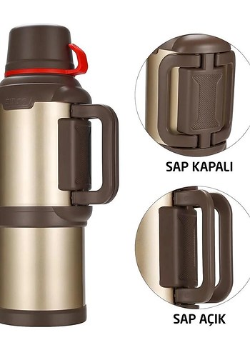 TRAVEL 4 LİTRE AİLE TERMOSU (GOLD) - Görsel 6