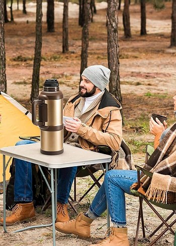 TRAVEL 4 LİTRE AİLE TERMOSU (GOLD) - Görsel 3